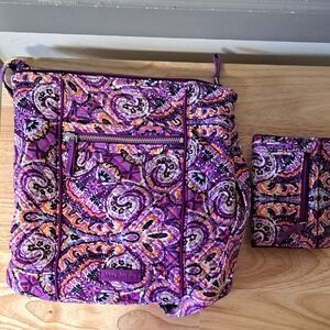 Vera Bradley Crossbody Purse And Matching Wallet